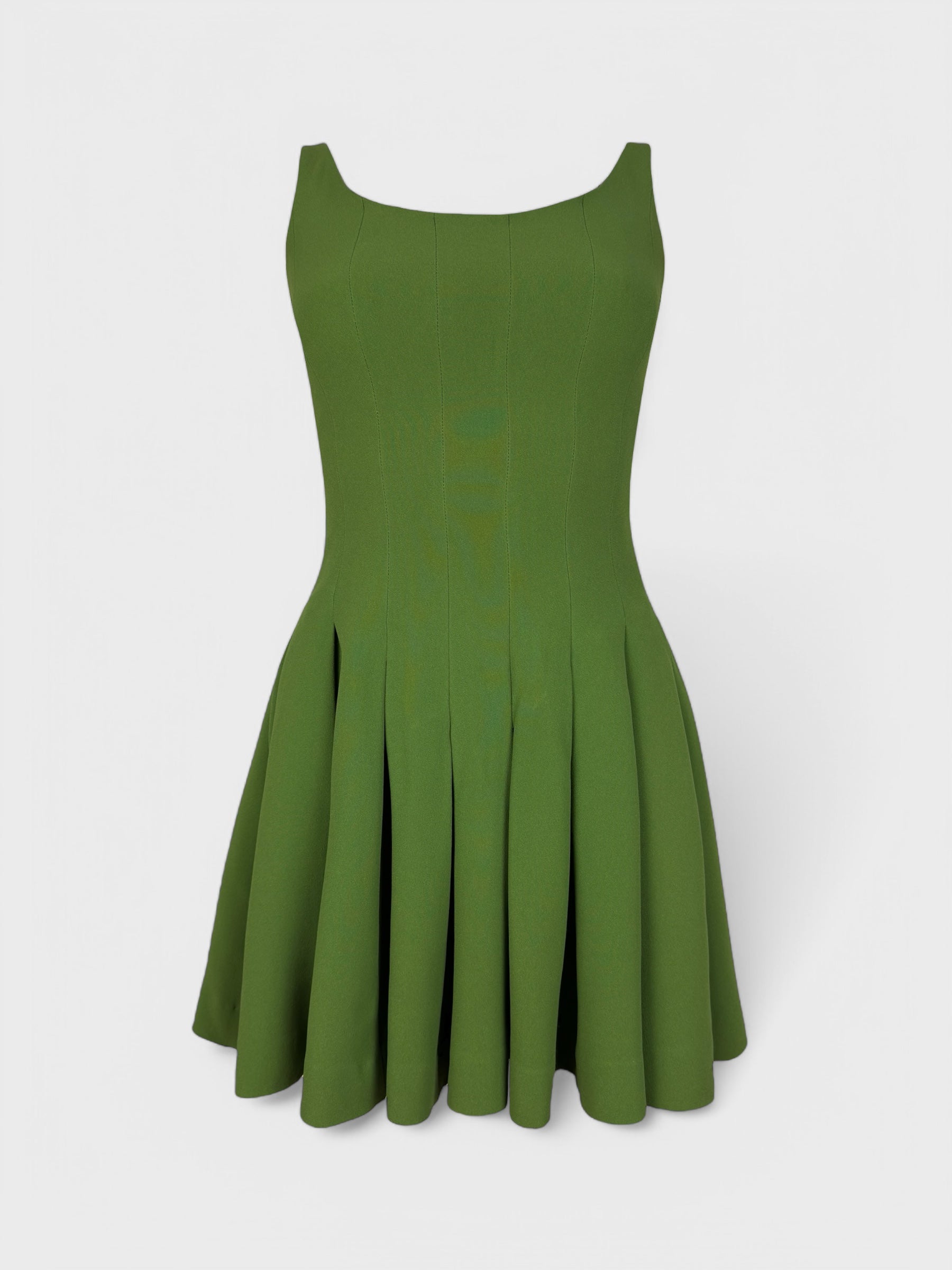 Moschino Cheap And Chic 90s Olive Green Mini Dress - Relova Archiva