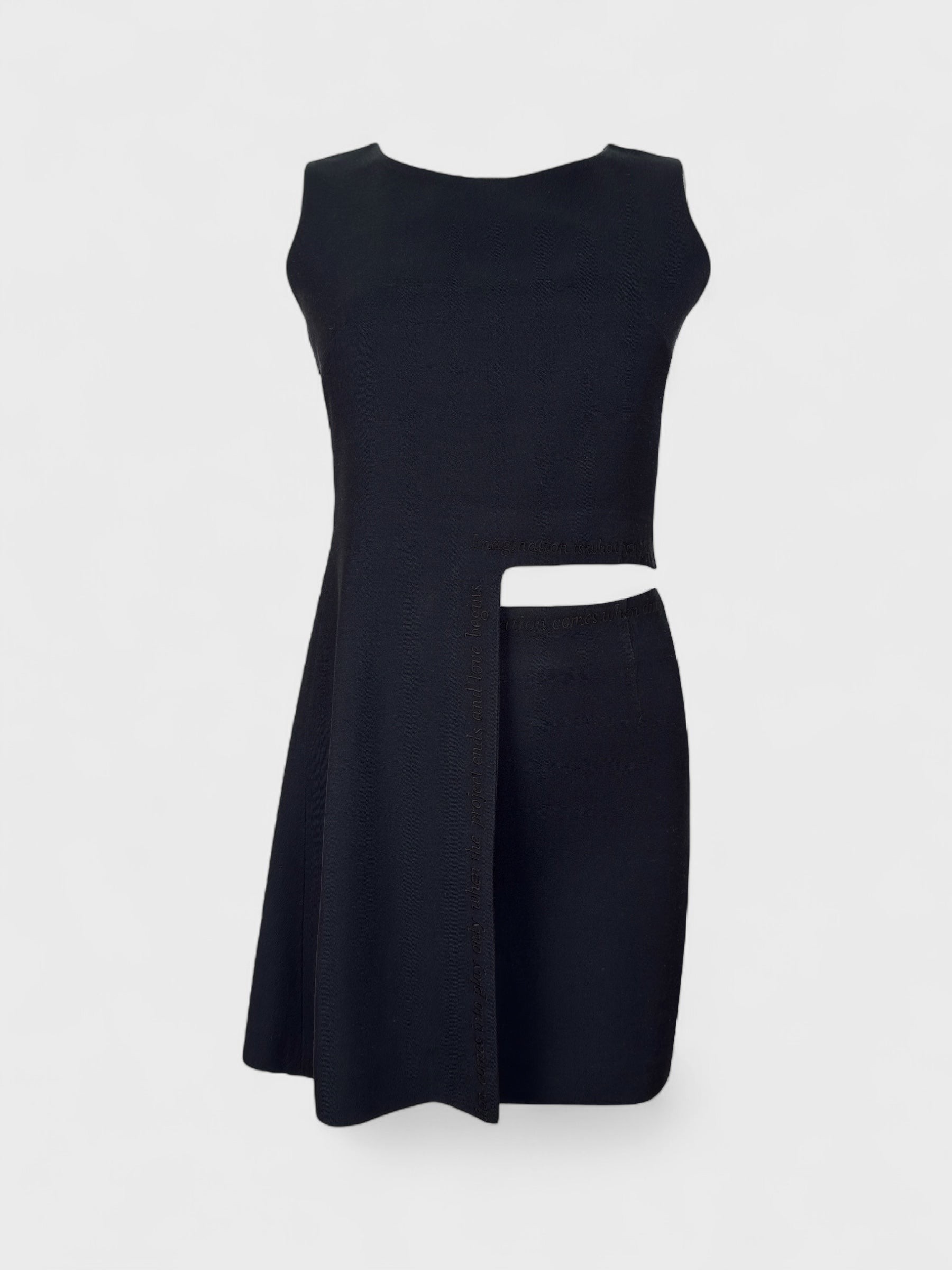 MOSCHINO Cheap And Chic SS 1997 Asymmetrical Black Coordinated Set - Relova Archiva