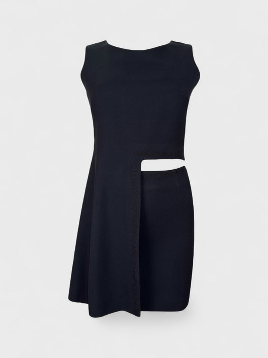 MOSCHINO Cheap And Chic SS 1997 Asymmetrical Black Coordinated Set - Relova Archiva