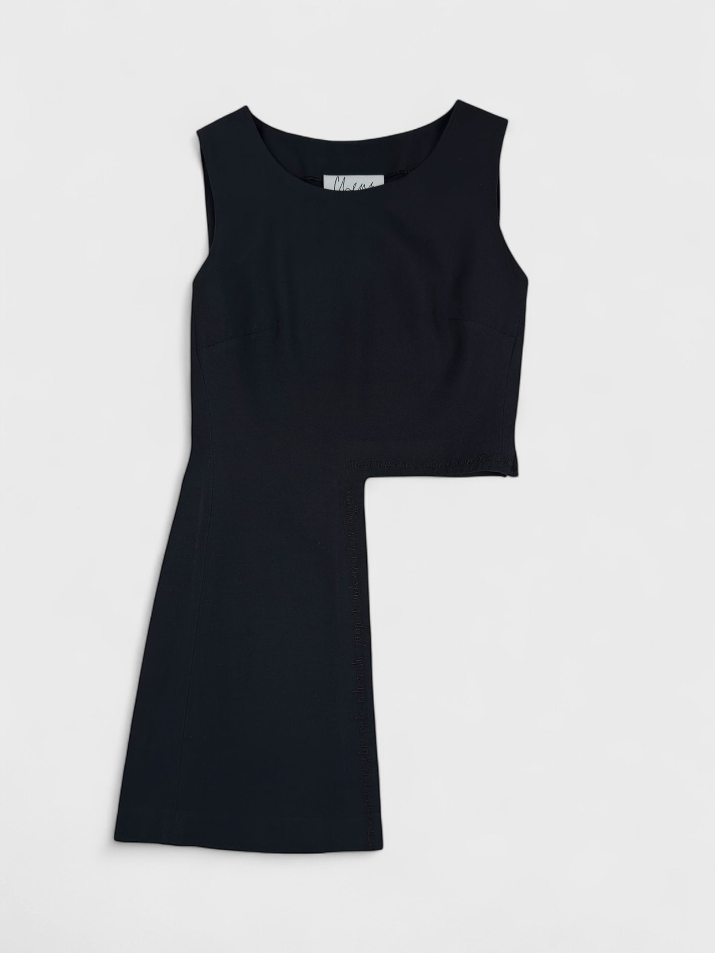 MOSCHINO Cheap And Chic SS 1997 Asymmetrical Black Coordinated Set - Relova Archiva