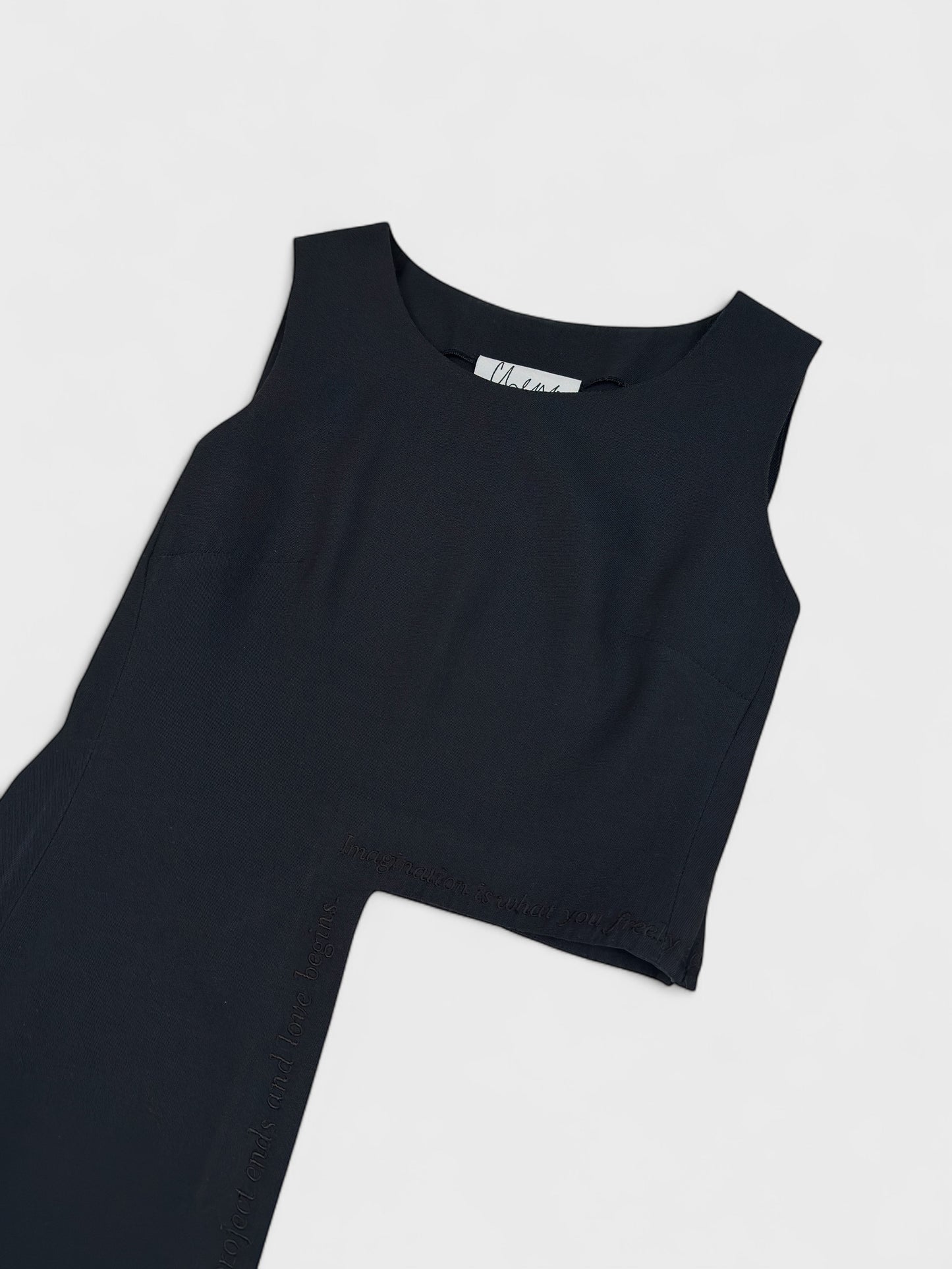 MOSCHINO Cheap And Chic SS 1997 Asymmetrical Black Coordinated Set - Relova Archiva