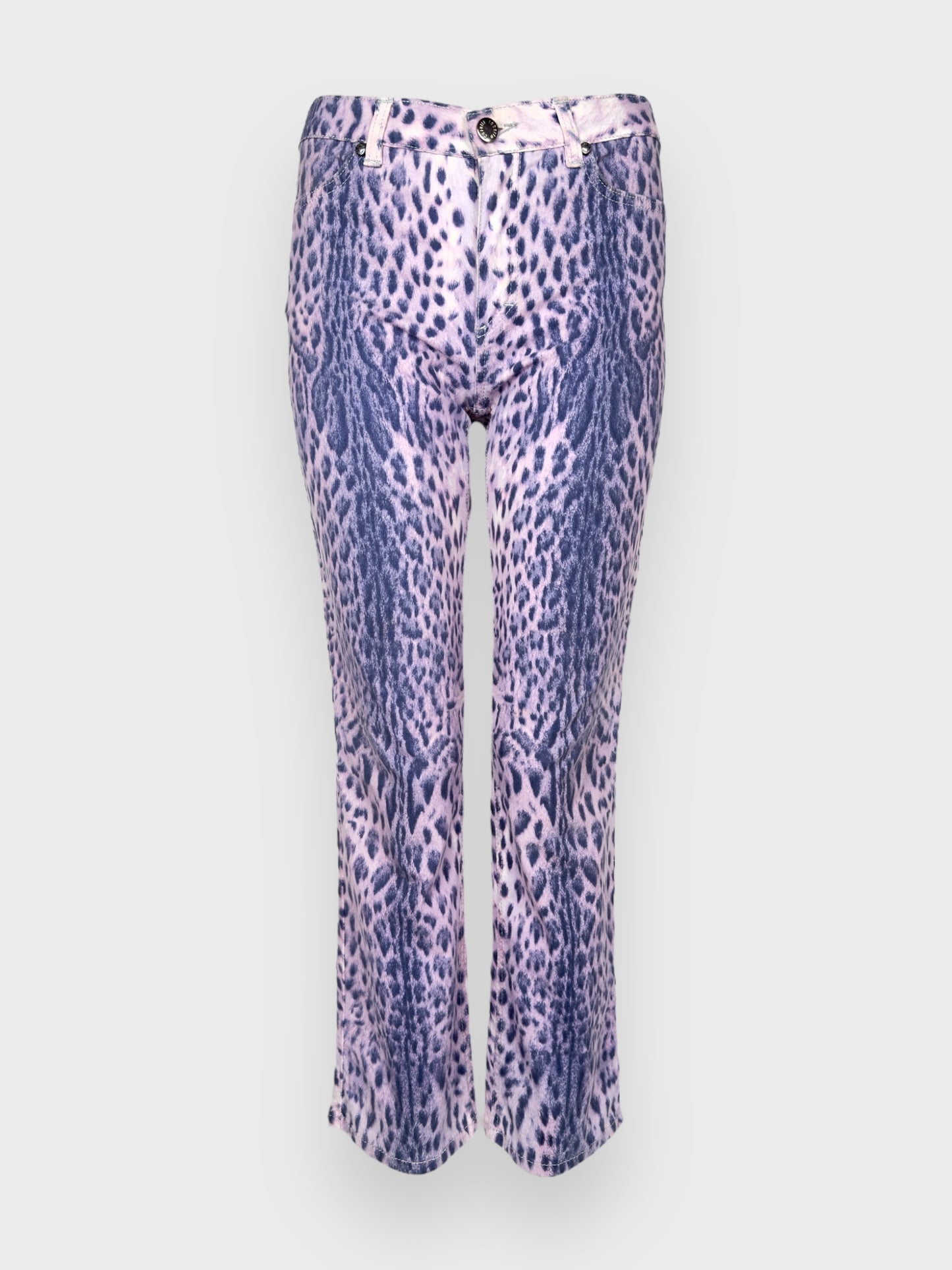 SS 2000 Roberto Cavalli Leopard Printed Capri Jeans