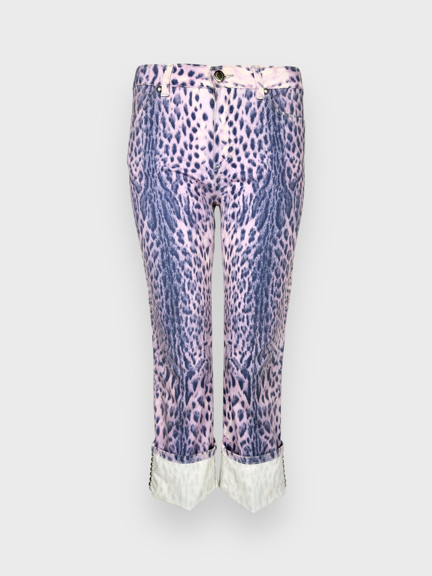 SS 2000 Roberto Cavalli Leopard Printed Capri Jeans