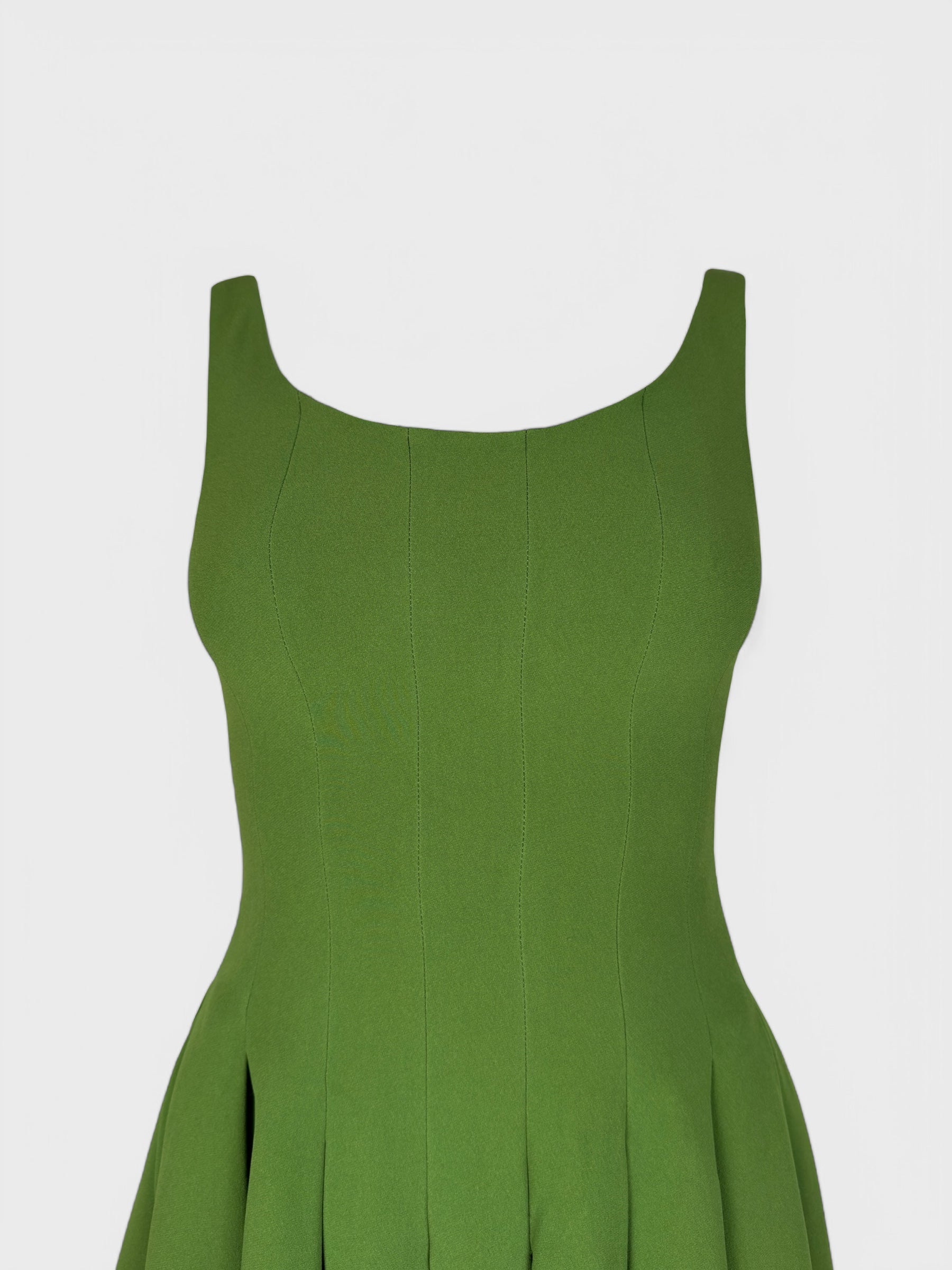 Moschino Cheap And Chic 90s Olive Green Mini Dress - Relova Archiva