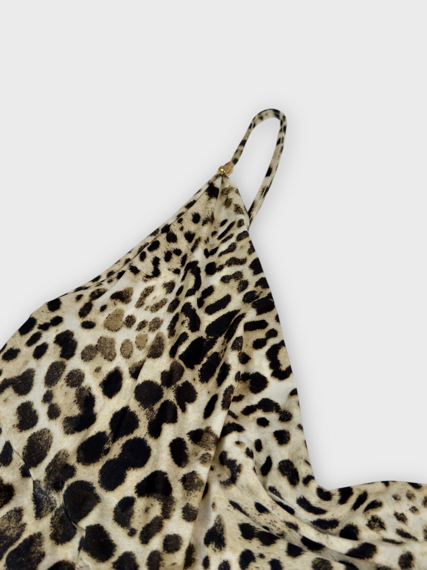 Roberto Cavalli SS 2001 Leopard Print Asymmetrical Top - Relova Archiva