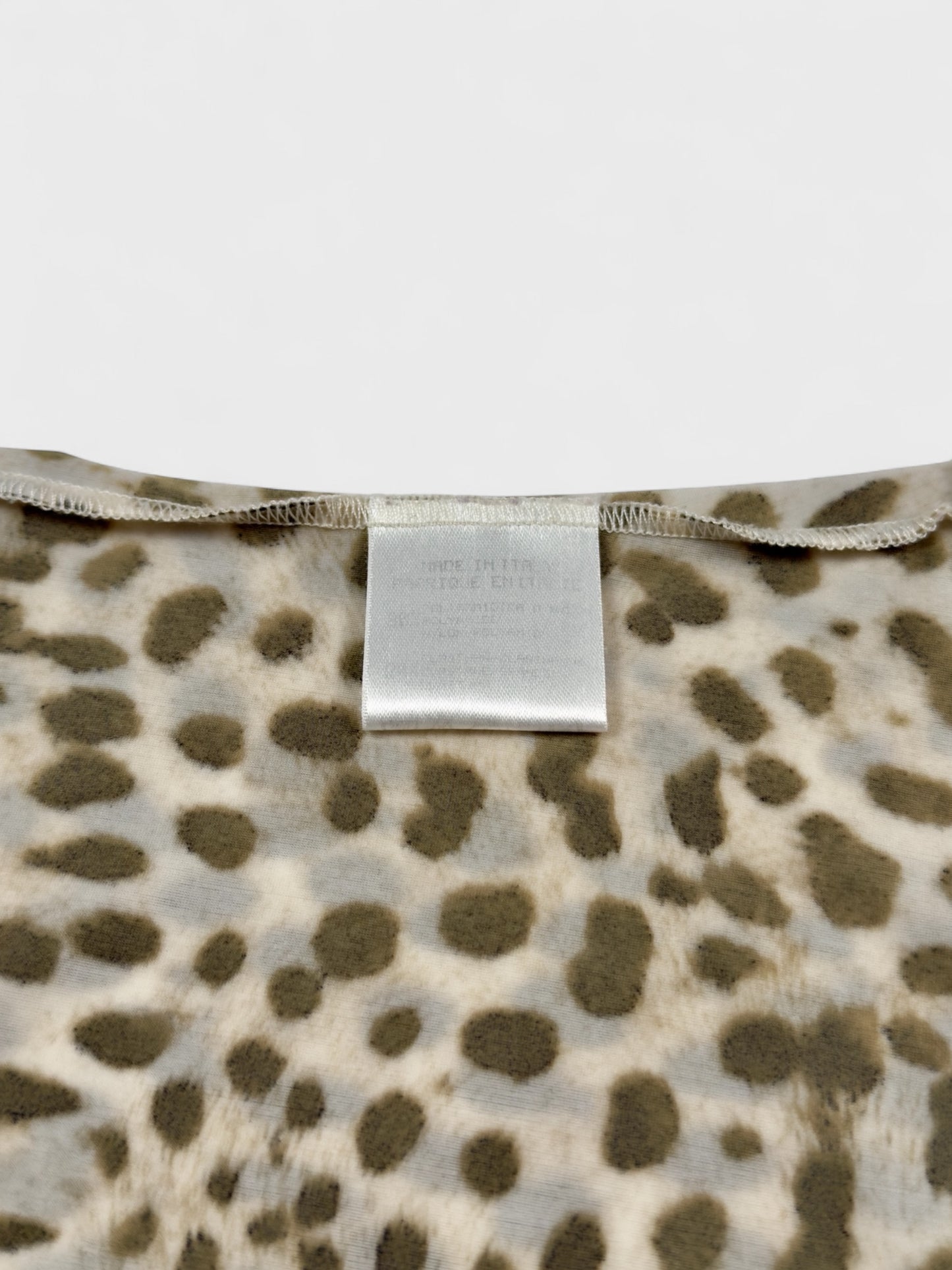 Roberto Cavalli SS 2001 Leopard Print Asymmetrical Top - Relova Archiva