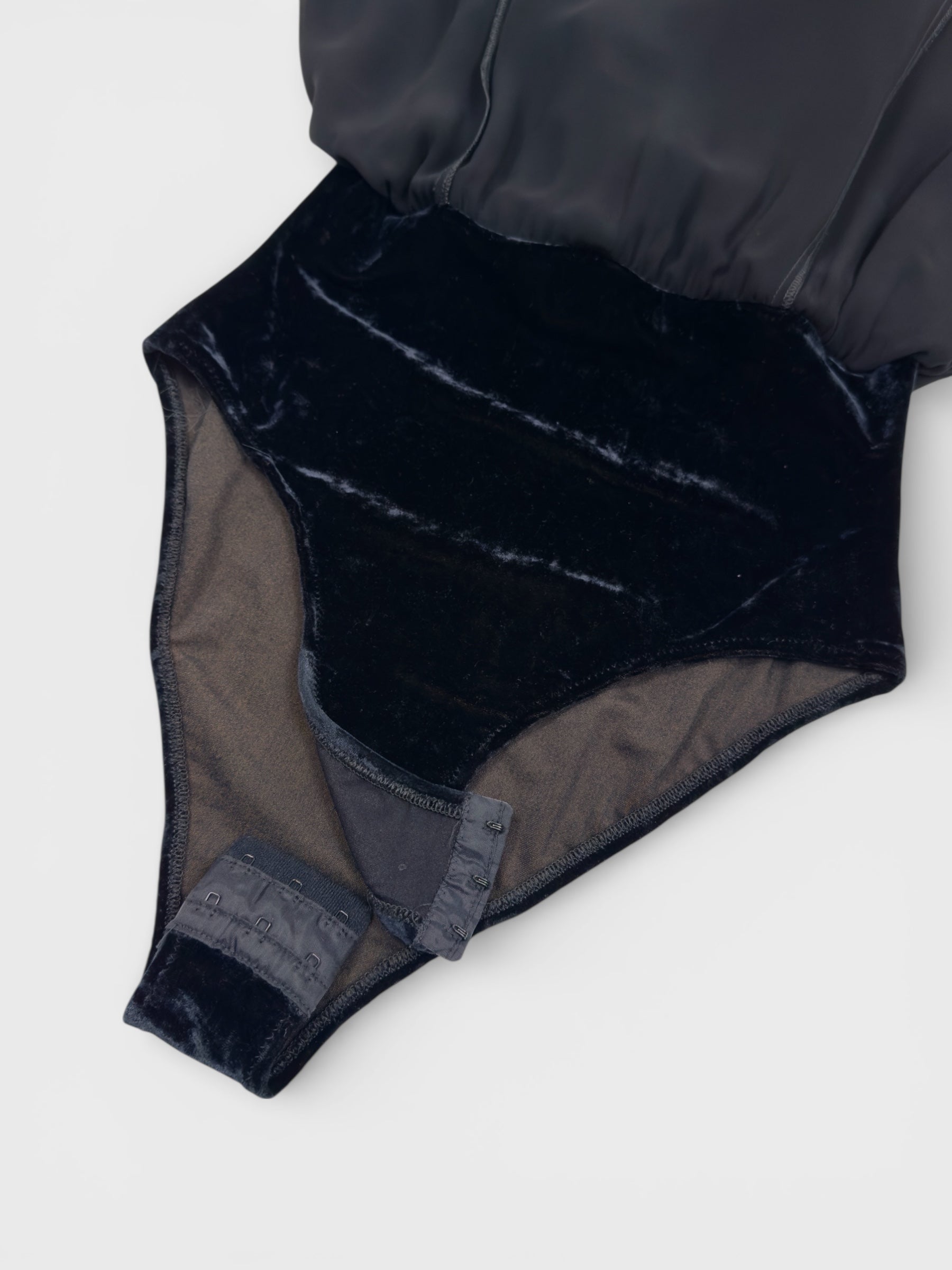 Vintage early 1990s Anna Molinari for Blumarine mini dress with velvet-effect bodice and sheer layered skirt.