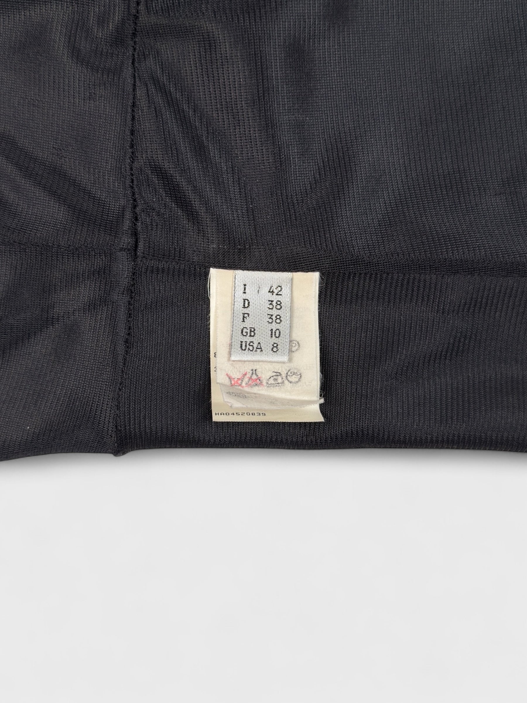 Moschino Cheap And Chic 1990s black mini dress with metallic charm shoulder straps.