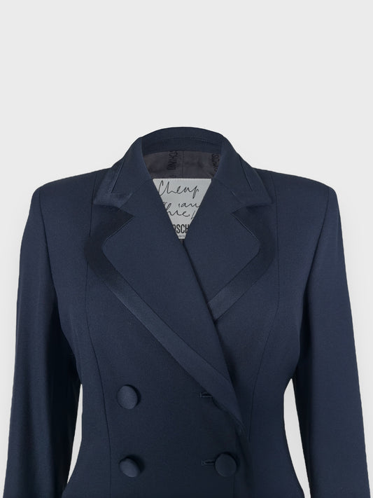 Cheap And Chic by MOSCHINO 90s Tailleur Suit Double-breasted Blazer and Skirt - Relova Archiva