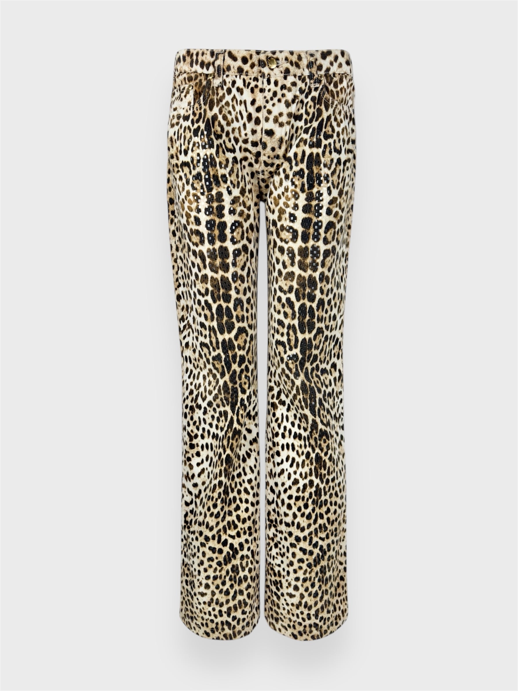 Roberto Cavalli 2000s Leopard Printed Jeans - Relova Archiva