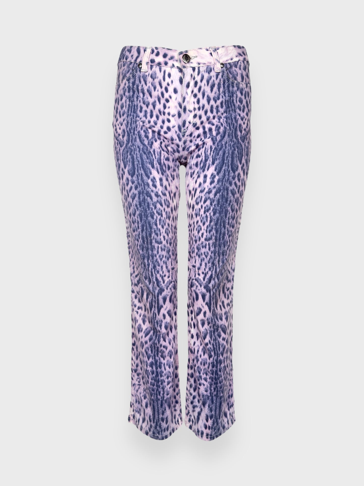 Roberto Cavalli SS 2000 Leopard Printed Capri Jeans - Relova Archiva