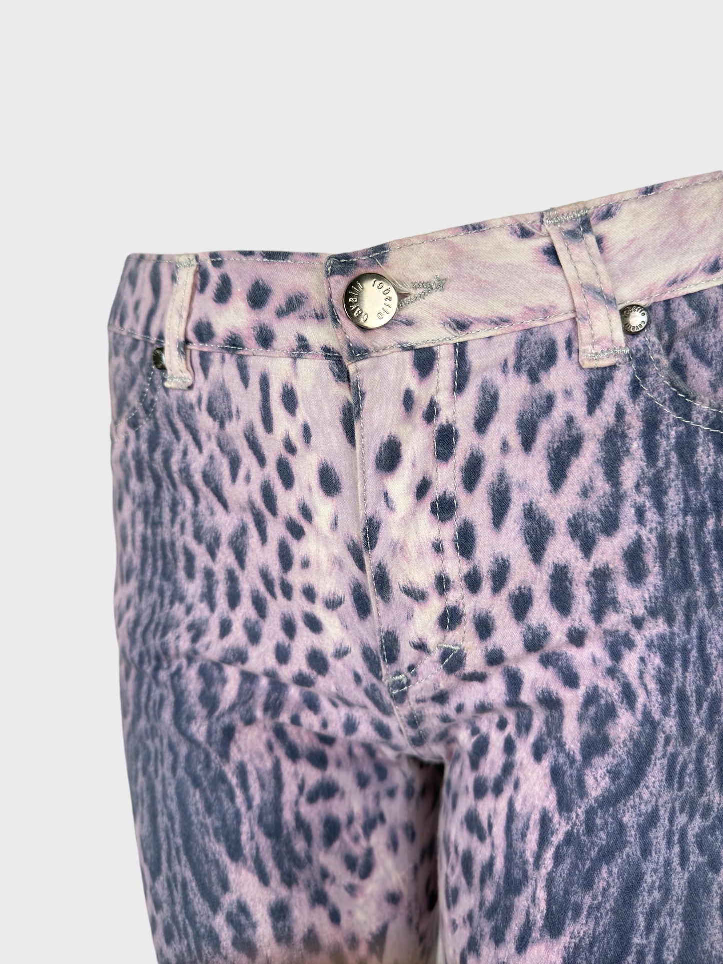 Roberto Cavalli SS 2000 Leopard Printed Capri Jeans - Relova Archiva