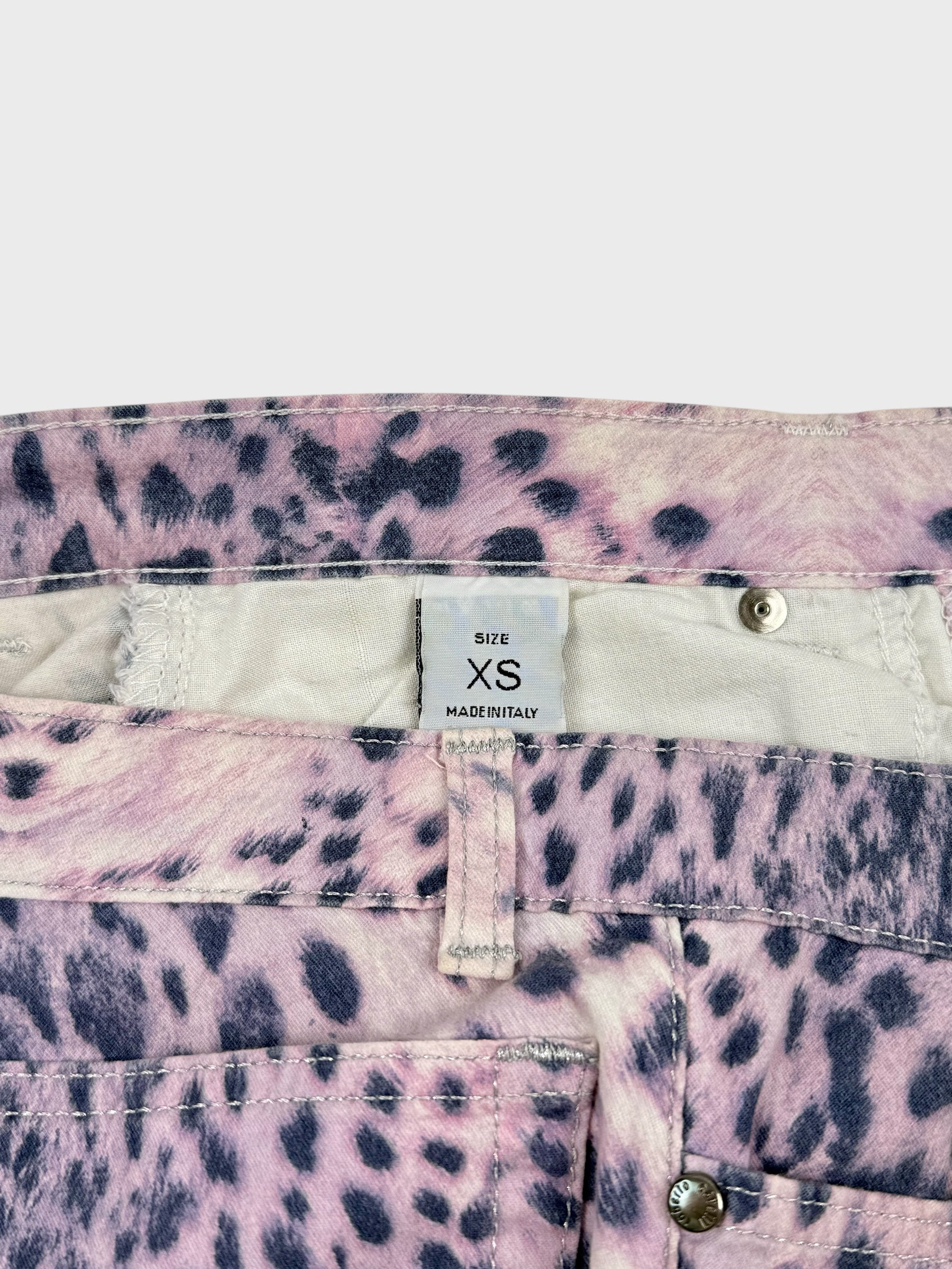 Roberto Cavalli SS 2000 Leopard Printed Capri Jeans - Relova Archiva
